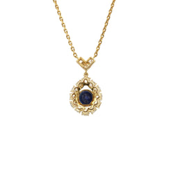 MAUBOUSSIN Pendant Necklace in yellow gold, sapphire, and diamonds