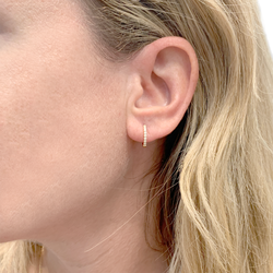 Boucles d'oreilles Créoles en or jaune et diamants