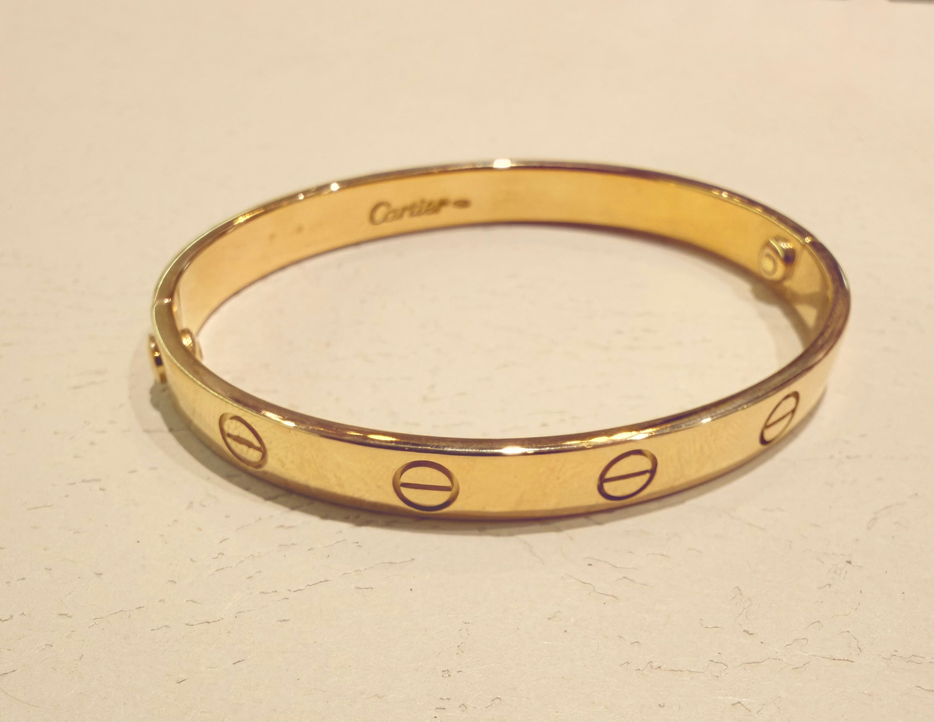 CARTIER "Love" Yellow Gold Bangle Bracelet