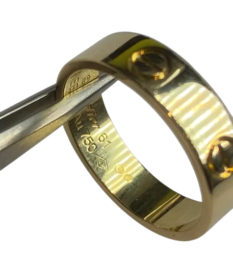 BAGUE CARTIER LOVE CLASSIQUE OR 18K (T.61)