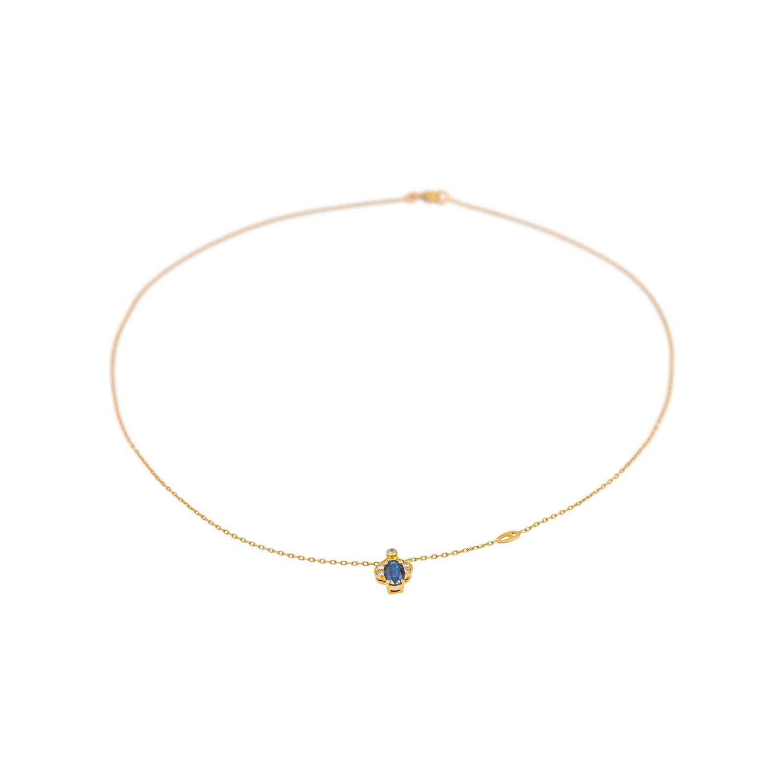 Necklace Gold Yellow sapphire