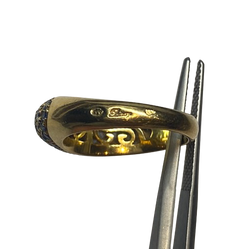 POIRAY Bangle Ring in yellow gold, sapphires, and diamonds