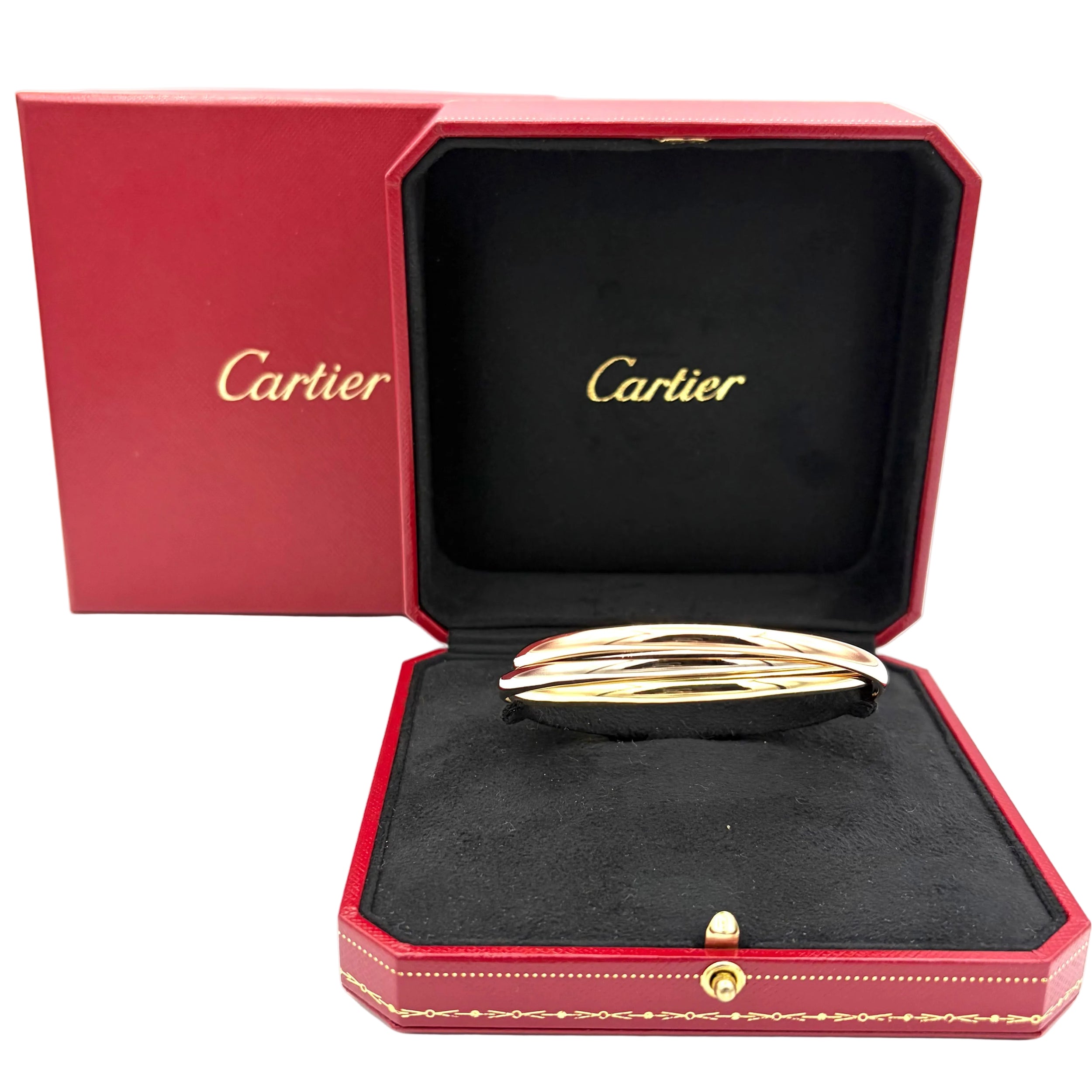 CARTIER "Trinity" MM Bracelet in white gold, yellow gold, and rose gold