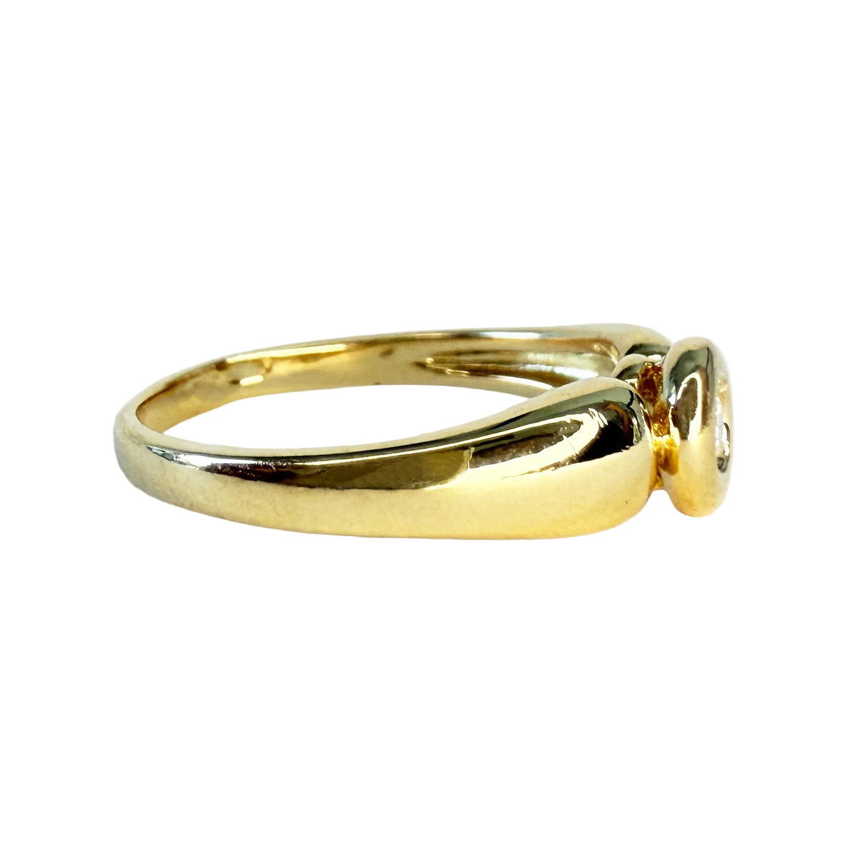 Yellow Gold and Diamond Bangle Ring