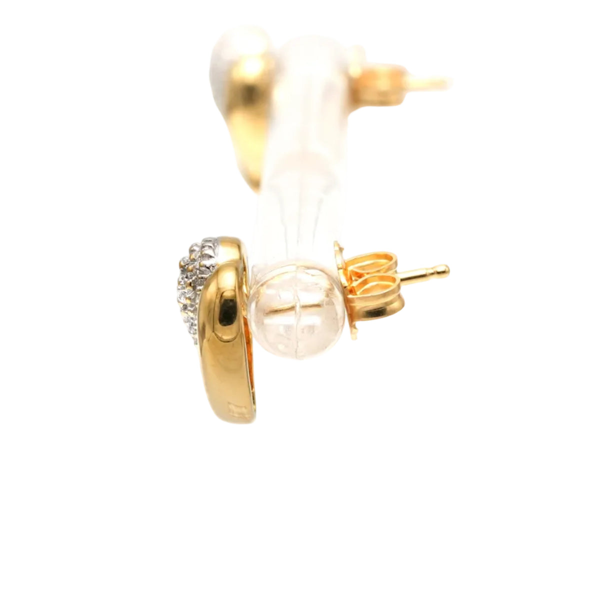 Earrings in White Gold, Yellow Gold, and Diamonds