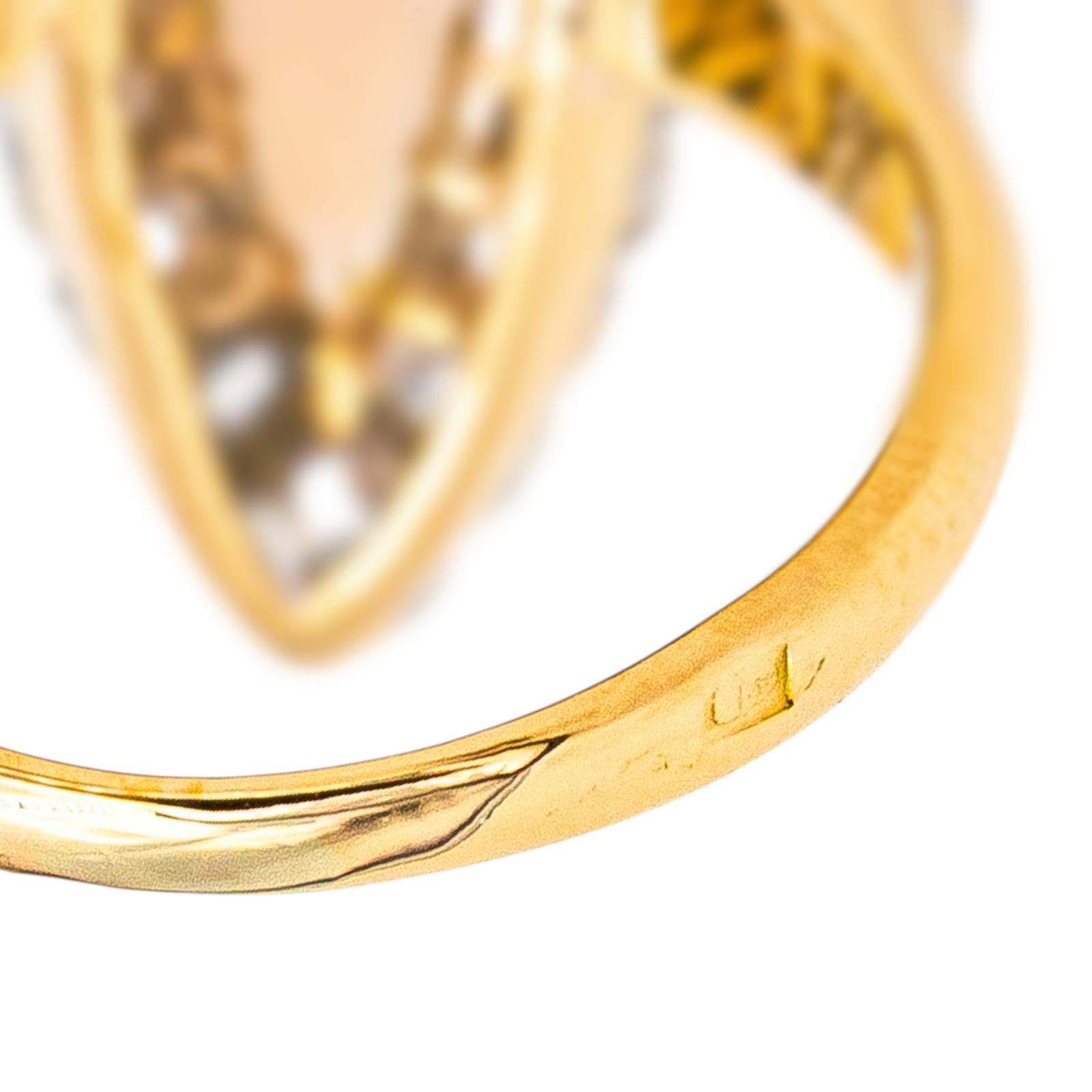 Yellow gold Marquise Diamond Ring
