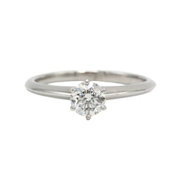 TIFFANY & CO. "Setting" Solitaire Ring in Platinum with a Diamond