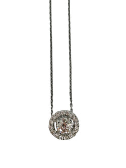 Collier Pendentif en or blanc et diamants