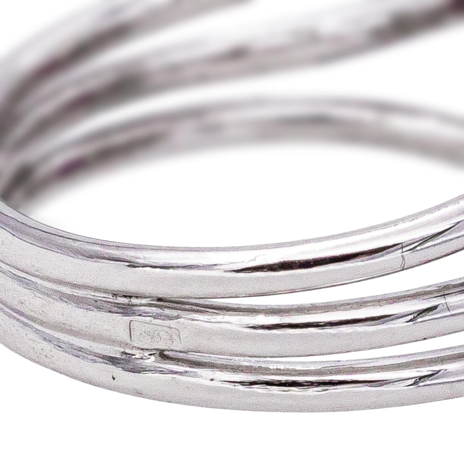Pompadour Ring in Platinum with Rubies
