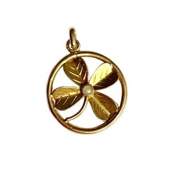 Yellow Gold and Pearl Pendant