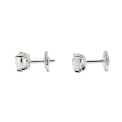 Boucles d'oreilles Puces en or blanc et diamants