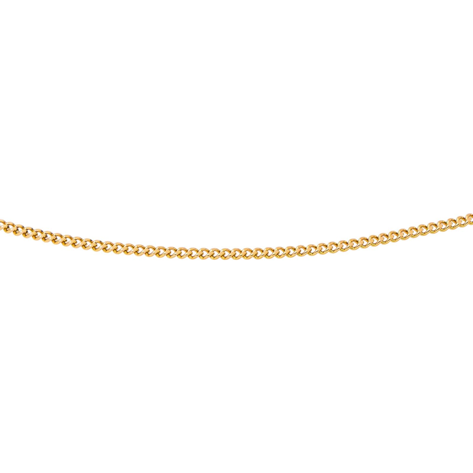 Rose gold curb chain necklace