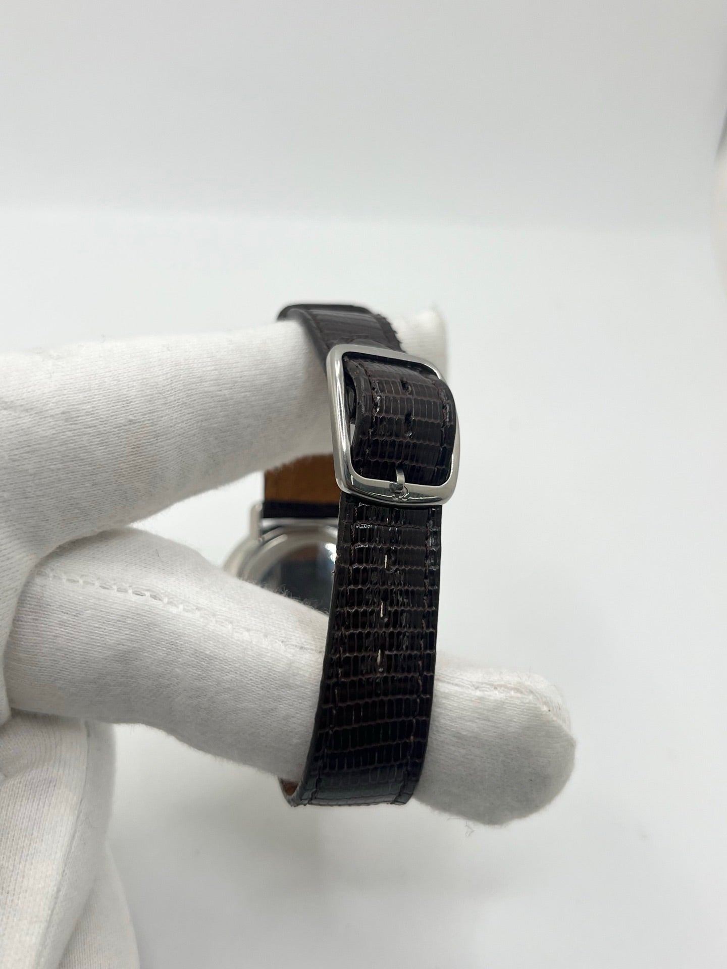 OMEGA "De Ville" Watch in Steel and Leather