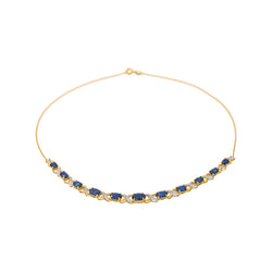 Yellow gold Sapphire Necklace