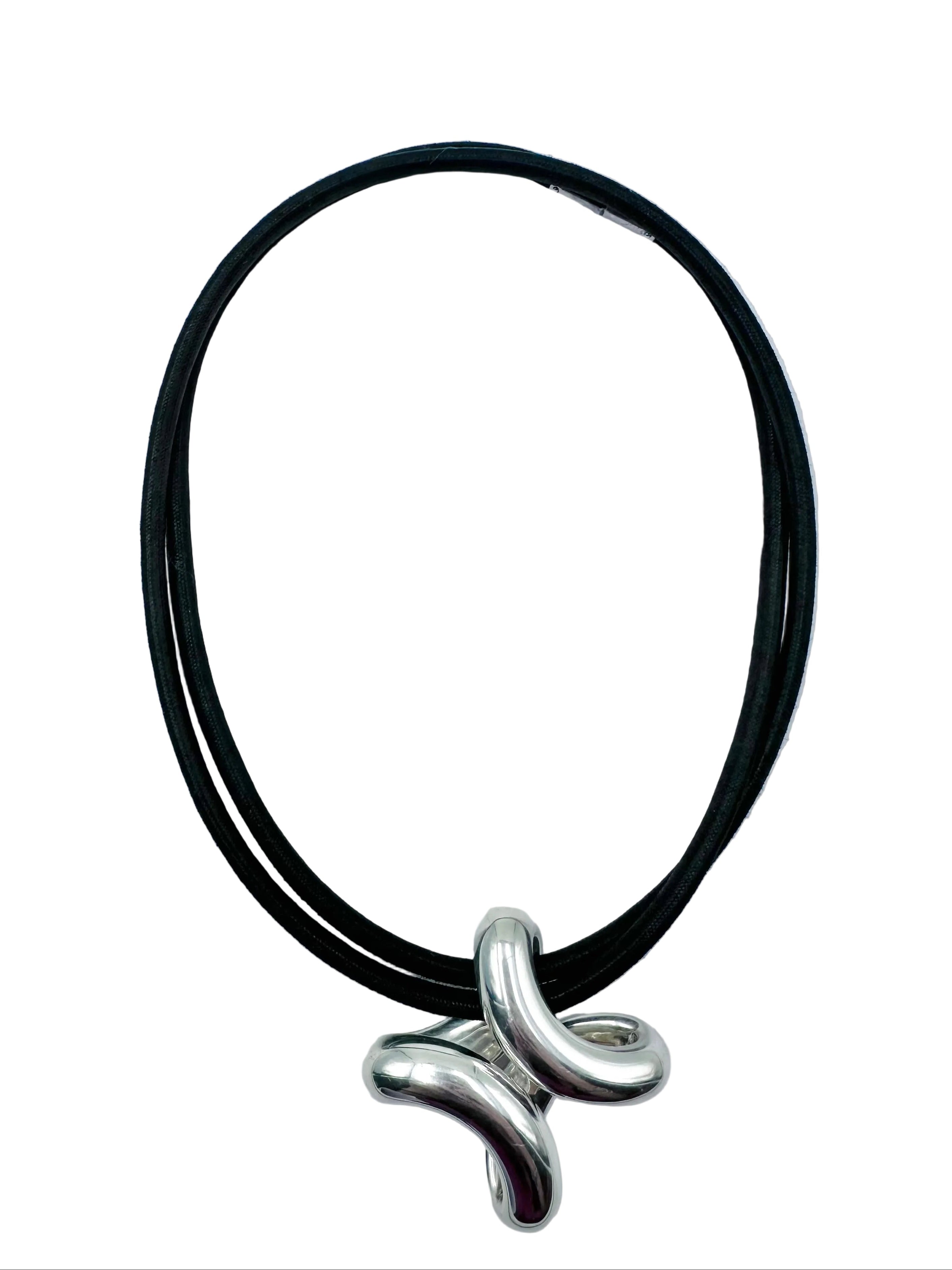 Necklace Pendant HERMÈS "Lima" in Silver