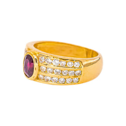 Bague Or jaune Rubis
