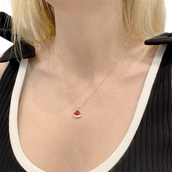 BULGARI "Divas' Dream" Pendant Necklace in rose gold, carnelian, and diamonds