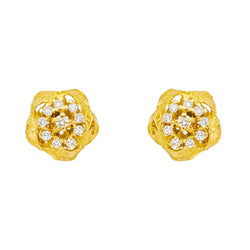Yellow Gold Diamond Earrings