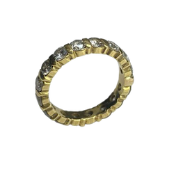 Yellow Gold and Diamond Wedding Band