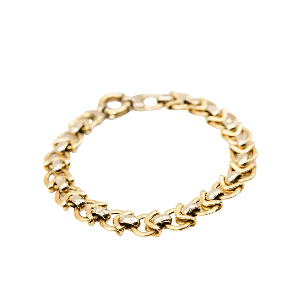 Bracelet Mesh in yellow gold and white gold