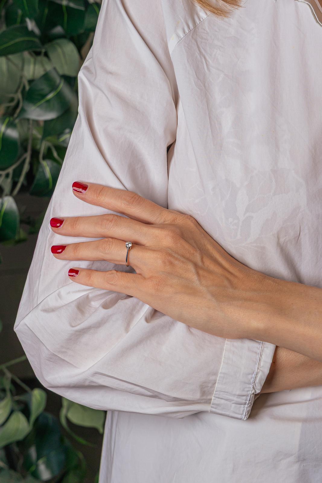 Bague Solitaire Or blanc Diamant