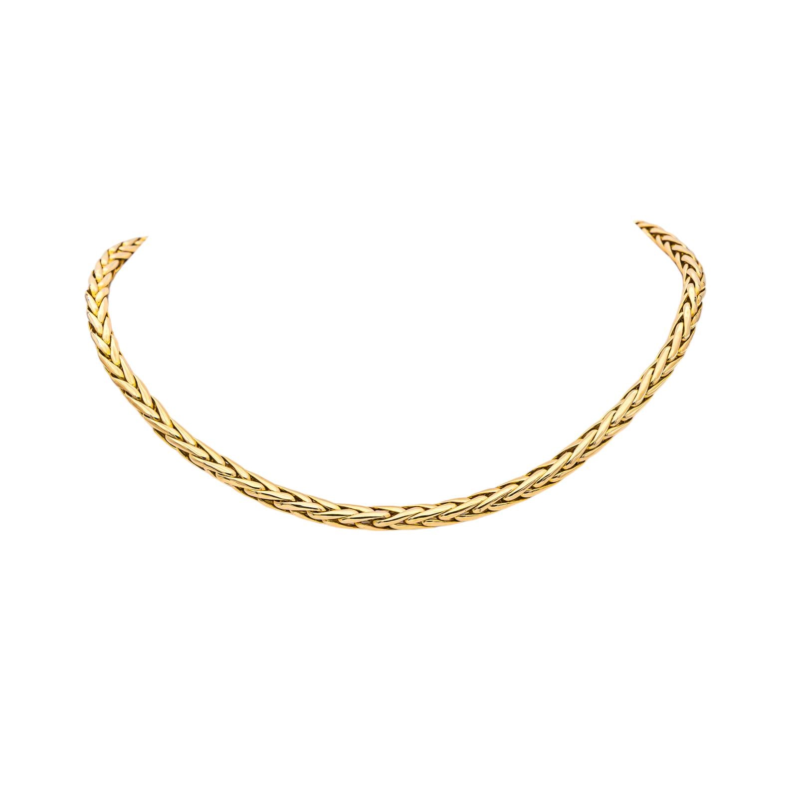 Collier Maille palmier Or jaune