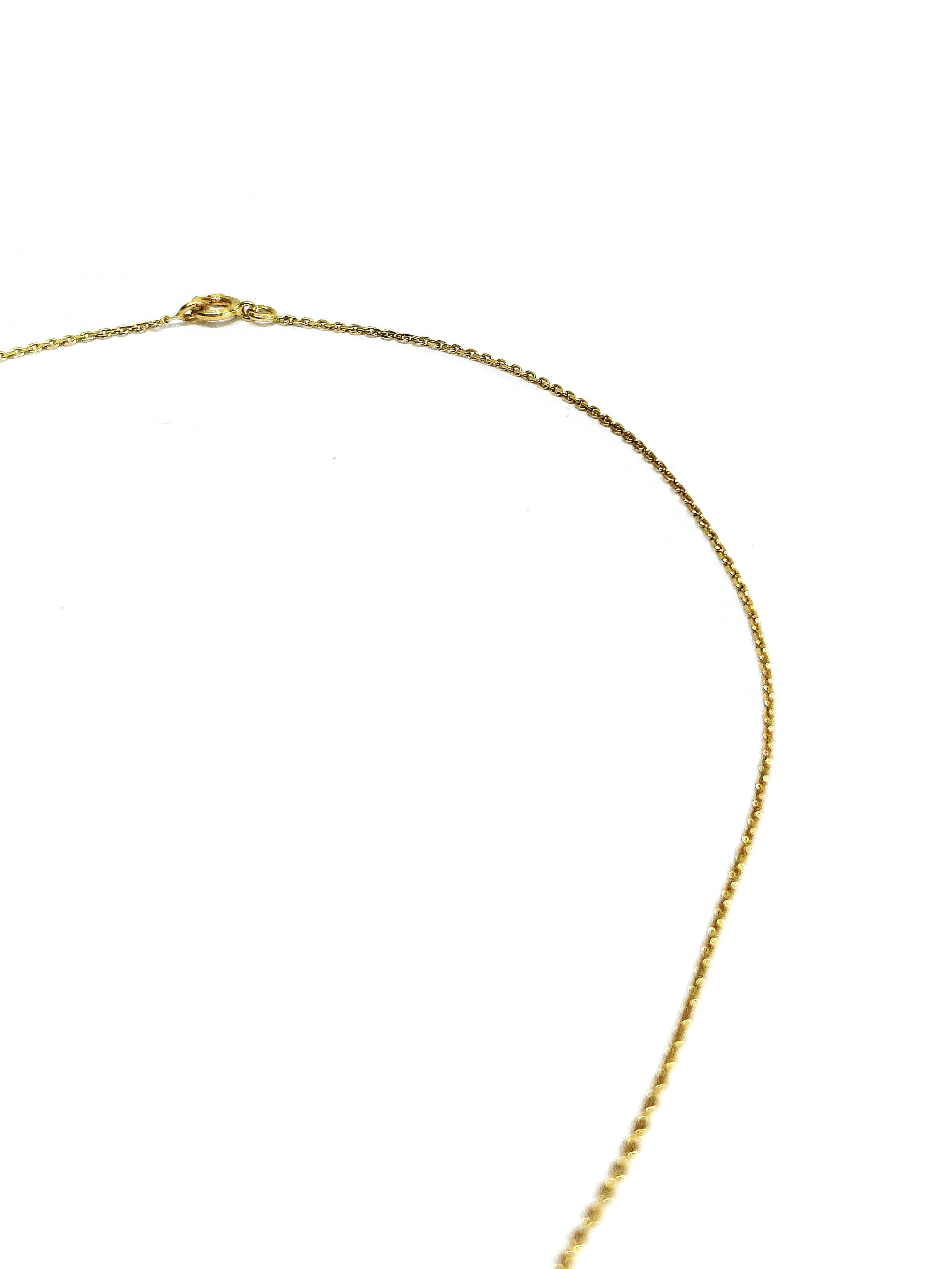 Yellow gold forçat-link chain
