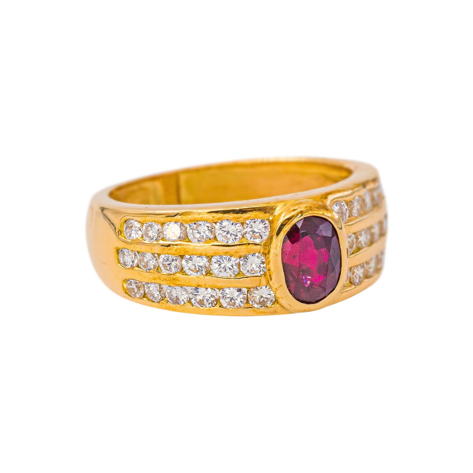 Yellow gold Ruby Ring