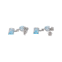 White gold Topaz Earrings