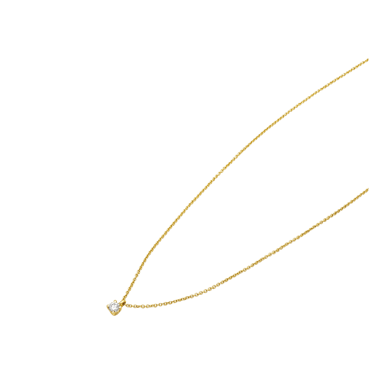 TIFFANY & CO "Tiffany Solitaire" Pendant Necklace in Rose Gold with Diamonds