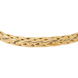 Yellow Gold Palm Leaf Link Necklace