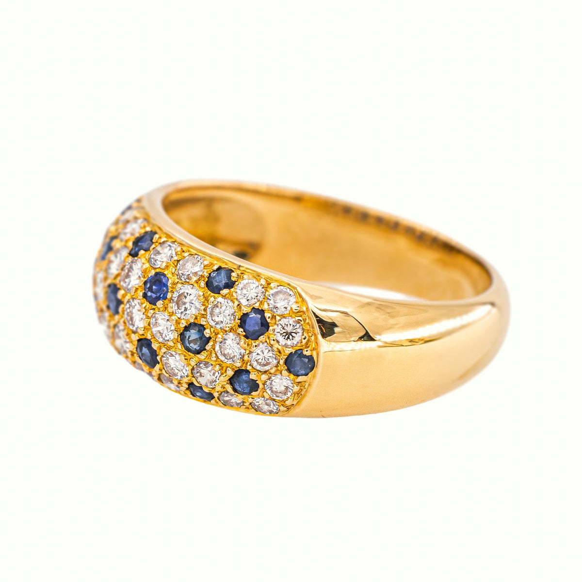 Yellow Gold Sapphire Bangle Ring