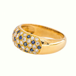 Yellow Gold Sapphire Bangle Ring