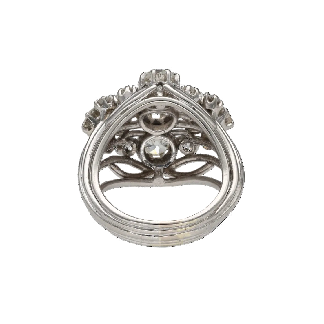 Platinum and Diamond Dome Ring