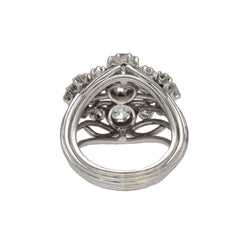 Platinum and Diamond Dome Ring