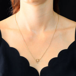 Yellow Gold and Ruby Pendant Necklace
