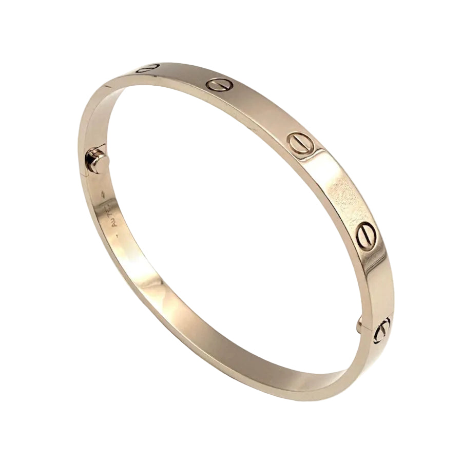 CARTIER "Love" Bangle Bracelet in White Gold
