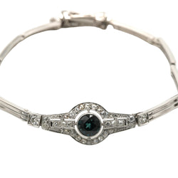 Bracelet in White gold, Sapphire and Diamonds