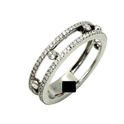 MESSIKA "Fine Move Romane Pavée" Pave ring in white gold and diamonds