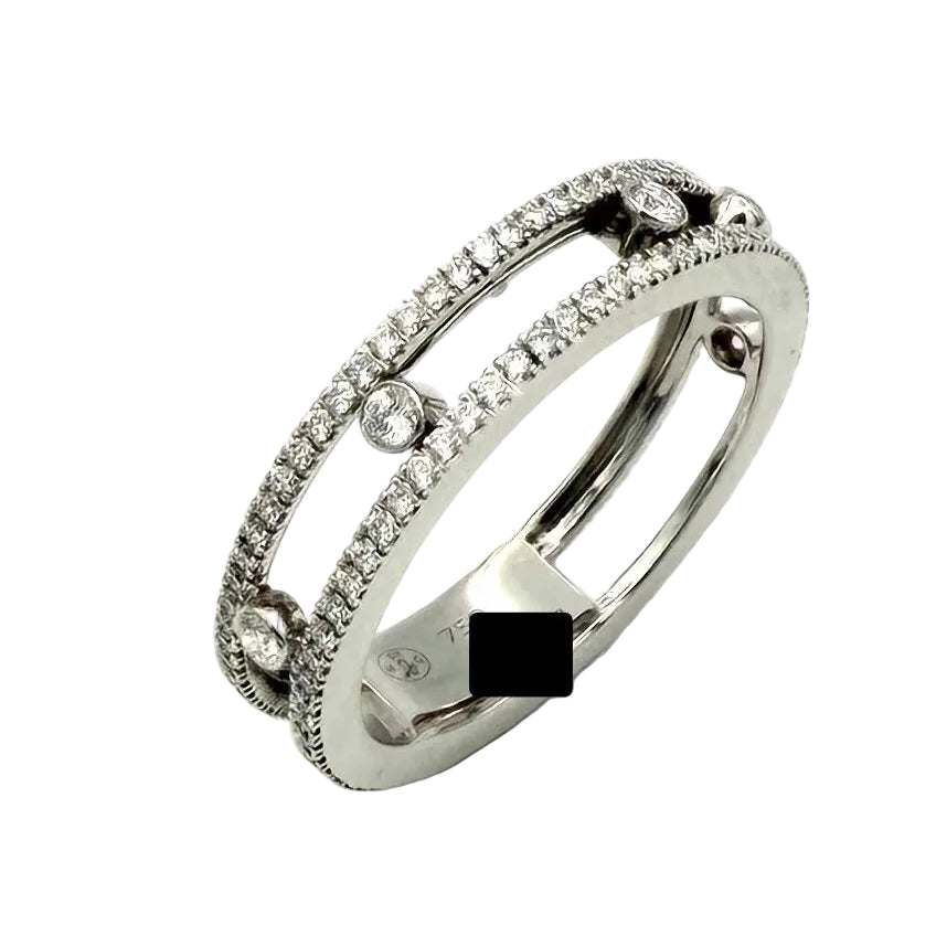 MESSIKA "Fine Move Romane Pavée" Pave ring in white gold and diamonds