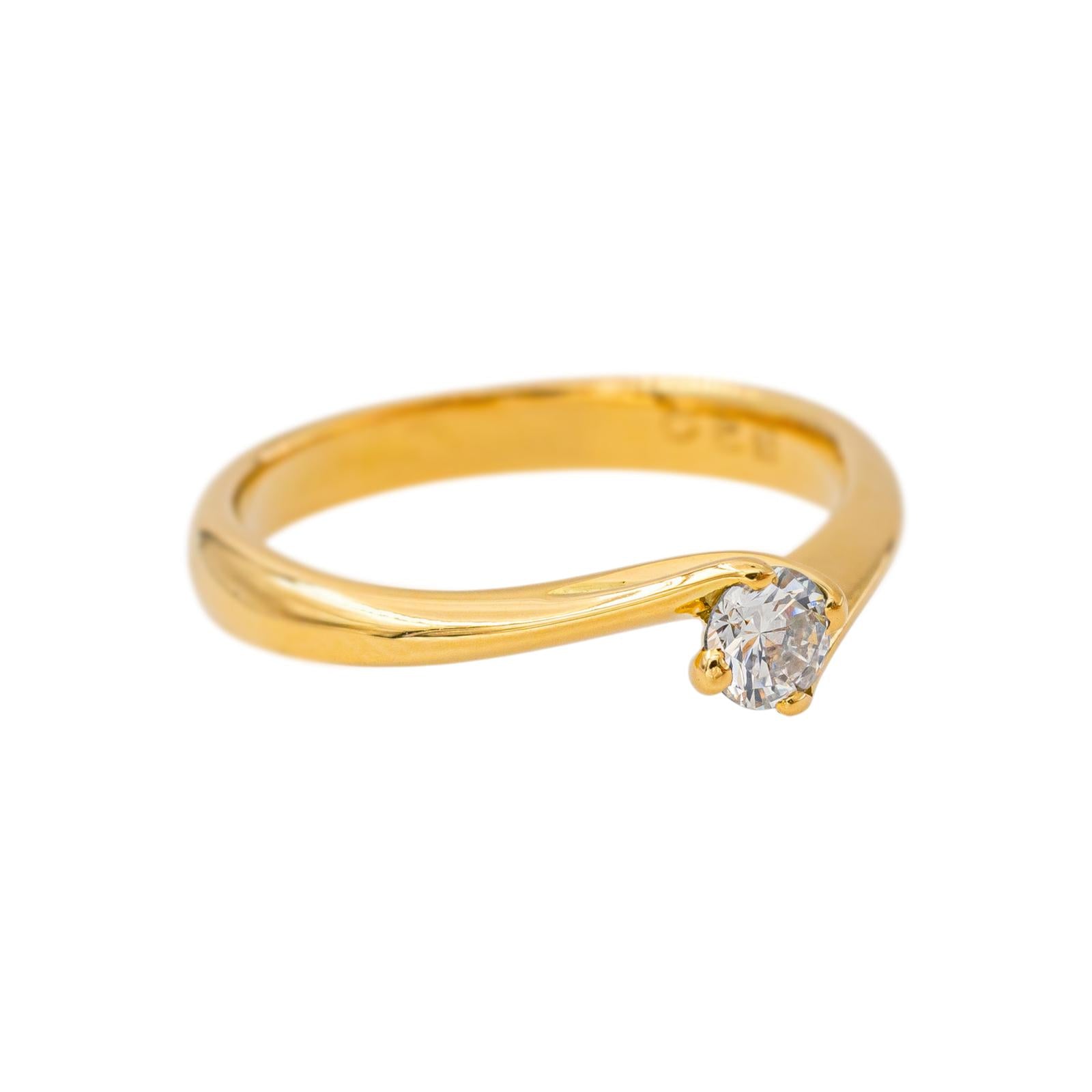 Yellow Gold Solitaire Diamond Ring