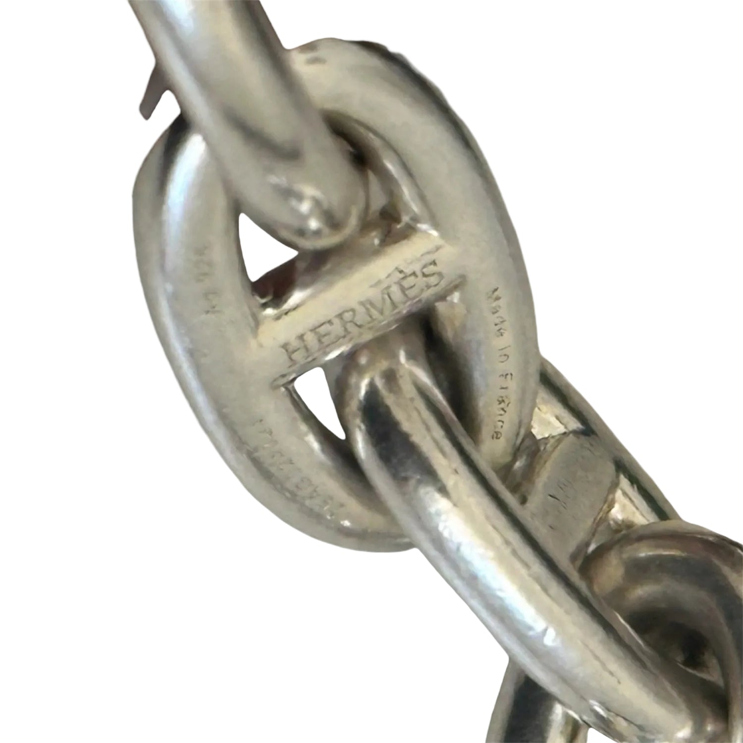 HERMÈS "Chaîne d'ancre" GM Silver Link Bracelet