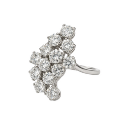 Platinum and Diamond Cocktail Ring