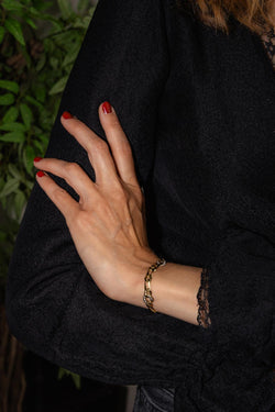 Bracelet Maille gourmette Or jaune Diamant