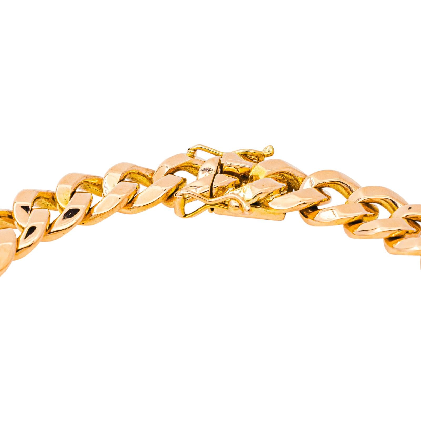 Rose gold curb chain bracelet