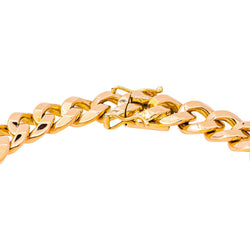 Rose gold curb chain bracelet