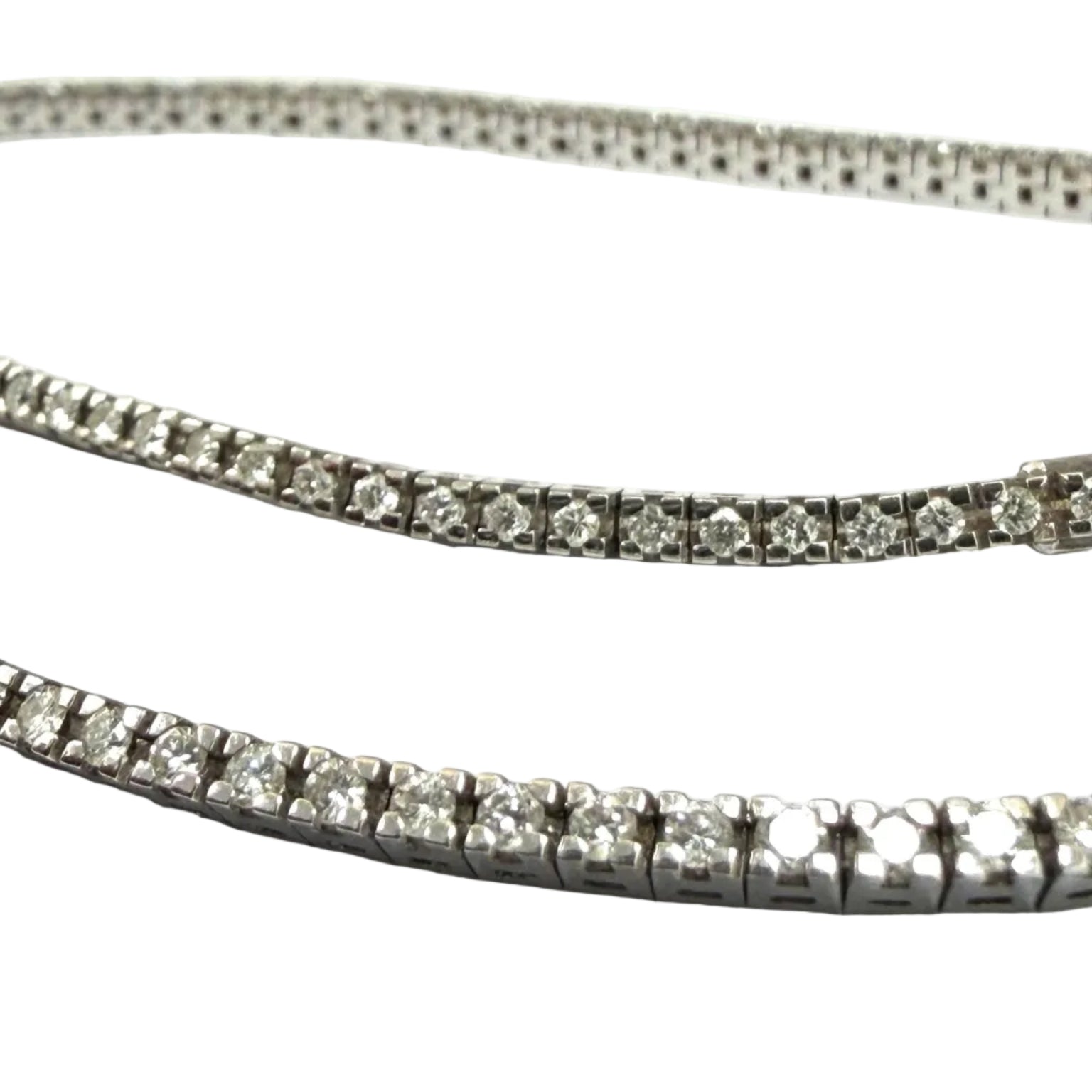 "Rivière" Necklace in White Gold and Diamonds