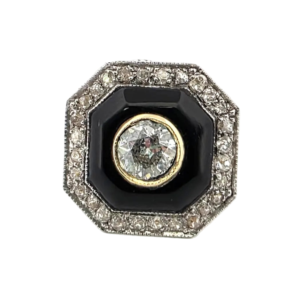 Entourage Ring in white gold, yellow gold, and diamonds