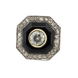 Entourage Ring in white gold, yellow gold, and diamonds