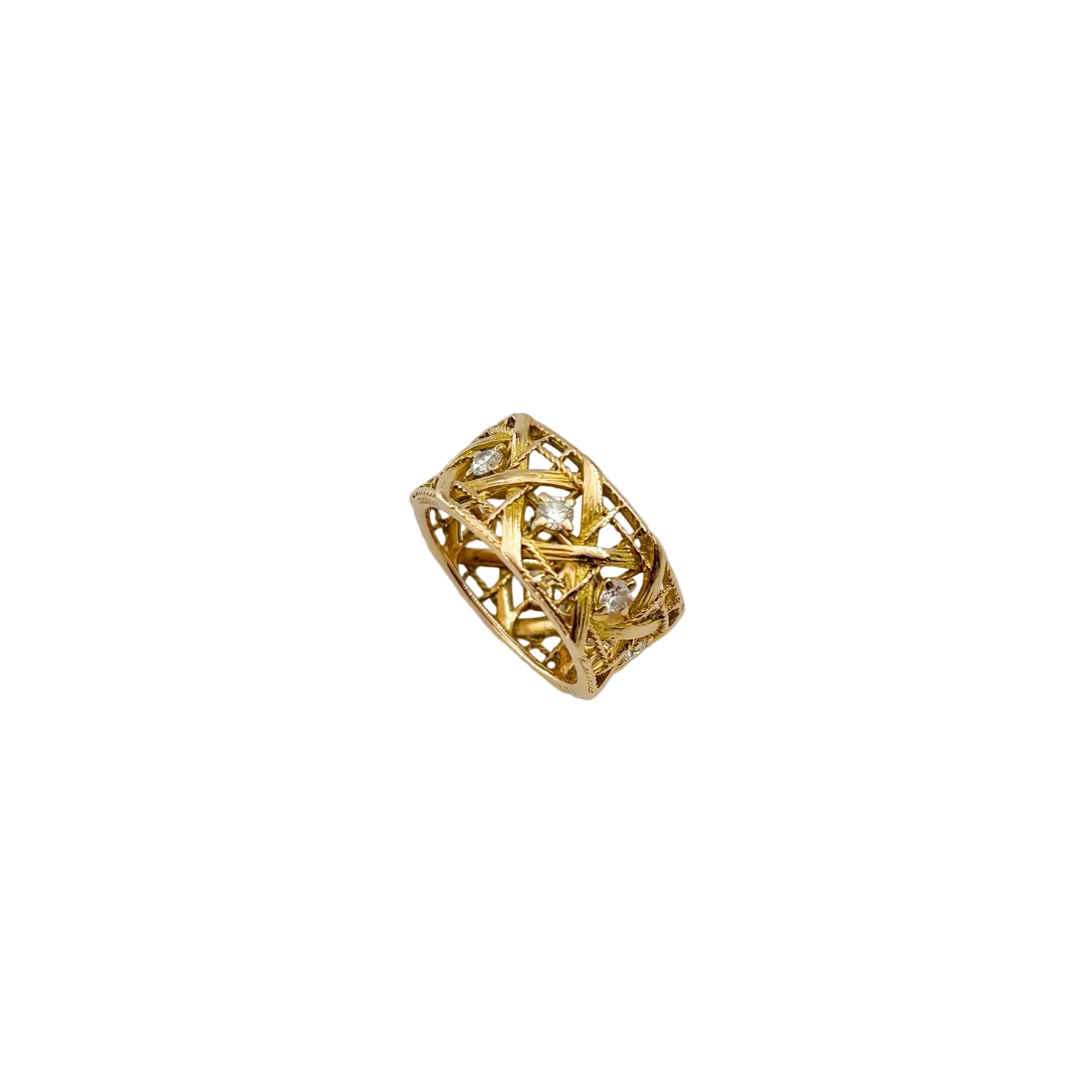 DIOR "My Dior" GM Ring in yellow gold and diamonds